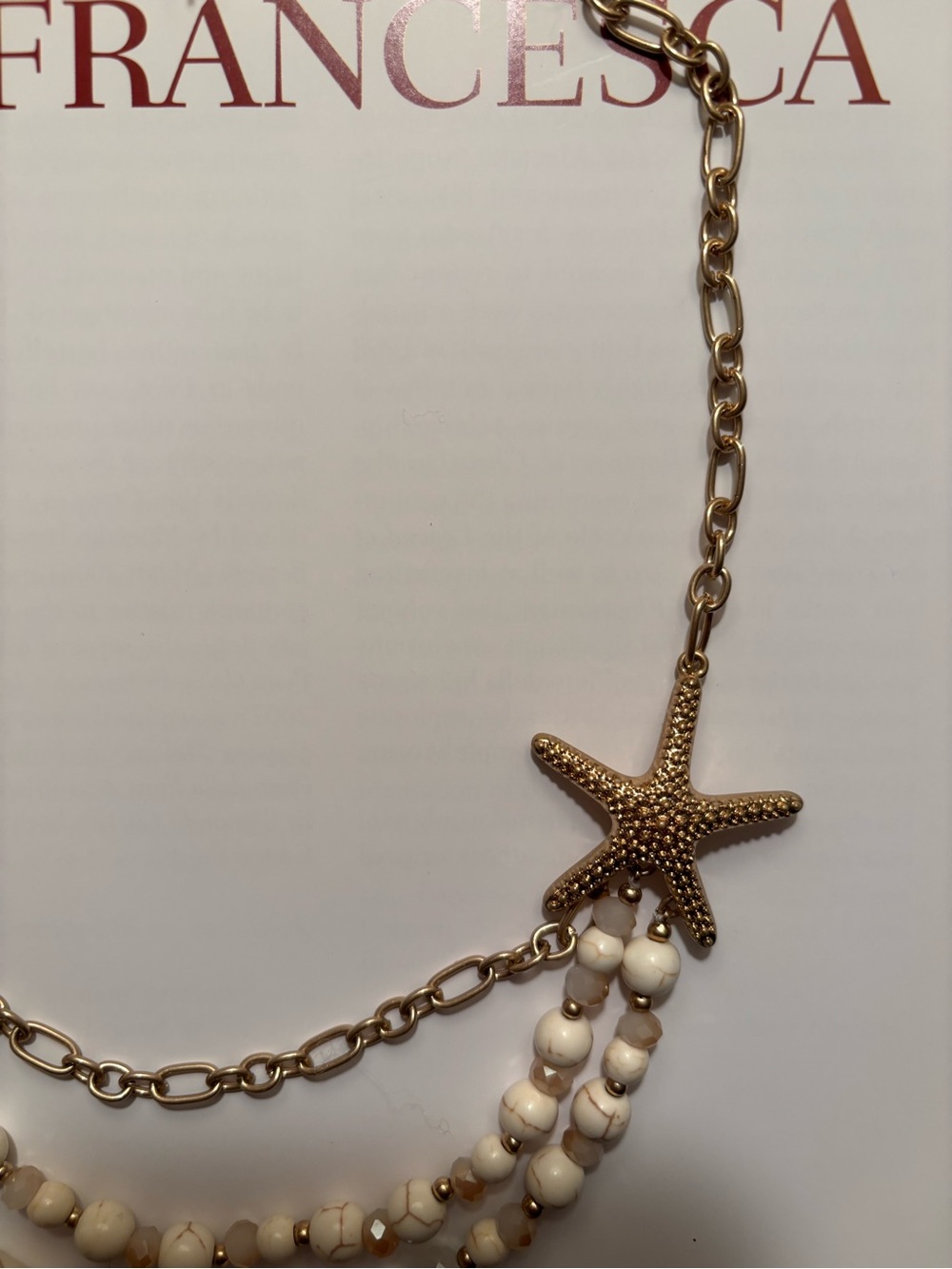 Tommy Bahama NWT starfish three layer necklace - Picture 8 of 8